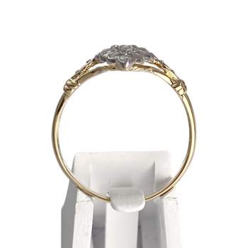 Bague d'occasion or 2 tons 750 marquise diamants