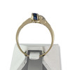 Bague d'occasion or 585 jaune saphir diamant - vue V3