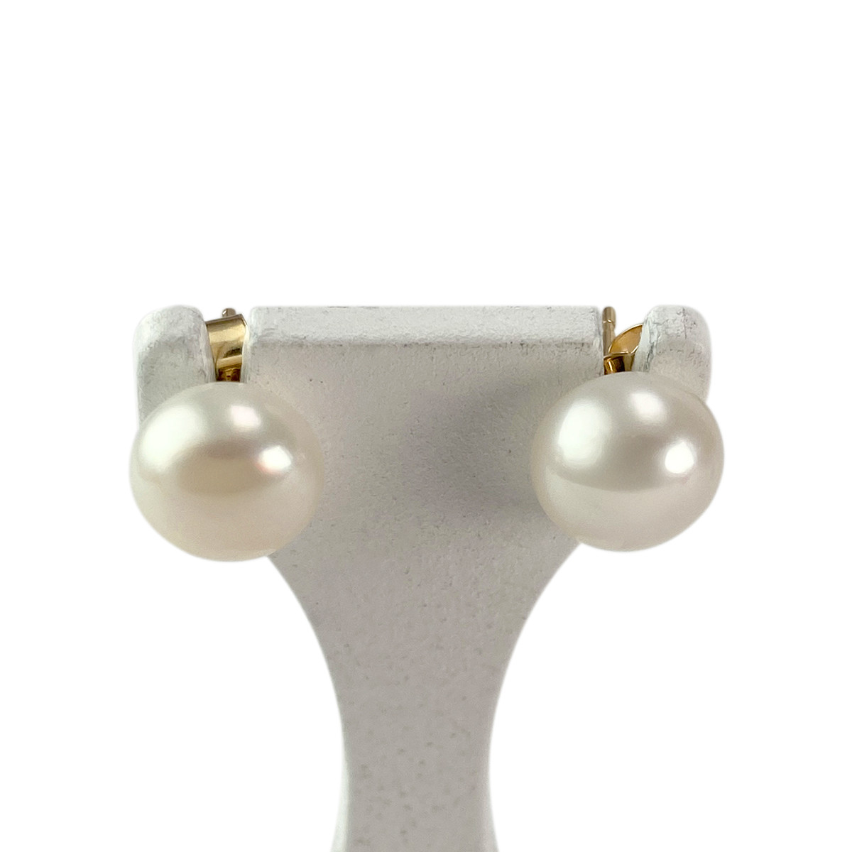 Boucles d'oreilles d'occasion or 750 jaune perle de culture de chine | MATY