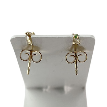 Boucles d'oreilles d'occasion or 750 jaune oxyde de zirconium