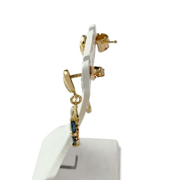 Boucles d'oreilles d'occasion or 750 jaune saphir