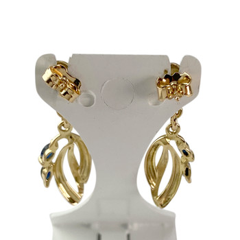 Boucles d'oreilles d'occasion or 750 jaune saphir