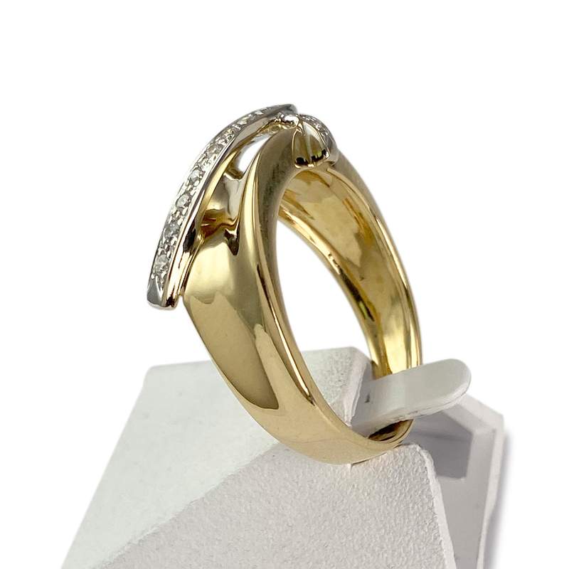 Bague d'occasion or 750 jaune diamant - vue 2