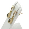 Boucles d'oreilles d'occasion or 750 jaune topaze sky blue - vue V2