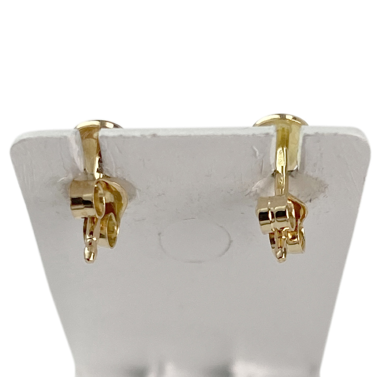 Boucles d'oreilles d'occasion or 750 jaune topaze sky blue - vue 3