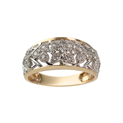 Bague d'occasion or 375 rose diamant