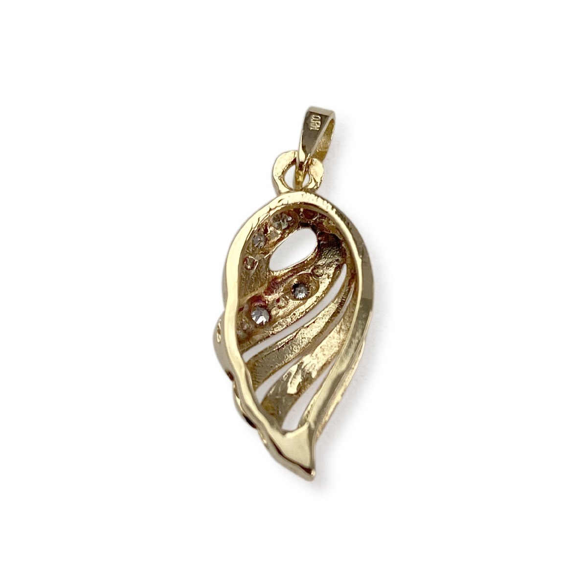 Pendentif d'occasion or 750 jaune diamants - vue 2