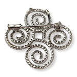 Broche d'occasion or 750 blanc diamants - vue 2