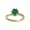 Solitaire d'occasion or 585 bicolore émeraude - vue V1