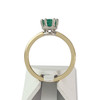 Solitaire d'occasion or 585 bicolore émeraude - vue V3