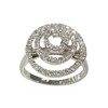 Bague d'occasion or 750 blanc diamants - vue V1