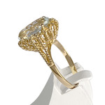 Bague d'occasion or 750 jaune aigue marine - vue 2