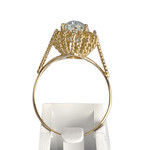 Bague d'occasion or 750 jaune aigue marine - vue 3
