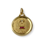Médaille occ or 750 jaune dia pierr - vue 1