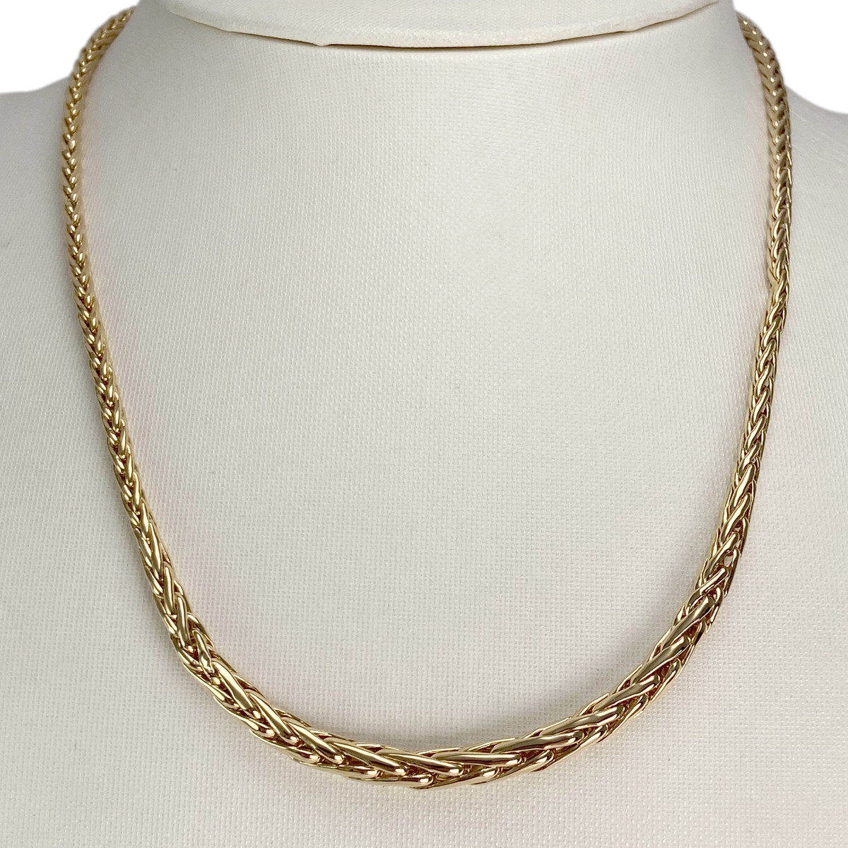 Gebruikte halsketting van 750 geelgoud palmboom - afbeelding 2