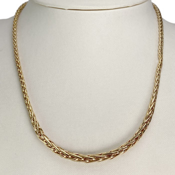 Gebruikte halsketting van 750 geelgoud met palmboom