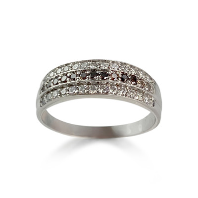 Bague d'occasion or 750 blanc diamant - vue 1