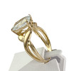 Tweedehands gouden 750 gele aquamarijn ring - vue V2