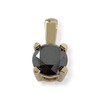 Pre-owned 750 yellow gold pendant with black diamond - view V1