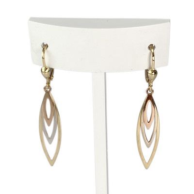 Boucles d'oreilles d'occasion or 750 tricolore - vue 1