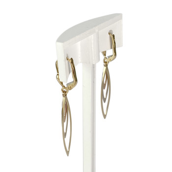 Boucles d'oreilles d'occasion or 750 tricolore