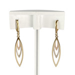 Boucles d'oreilles d'occasion or 750 tricolore - vue 3