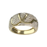 Bague d'occasion or 750 bicolore diamants - vue 1