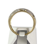 Bague d'occasion or 750 bicolore diamants - vue 3