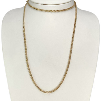 Used 750 yellow gold chain, 83 cm, forcat link