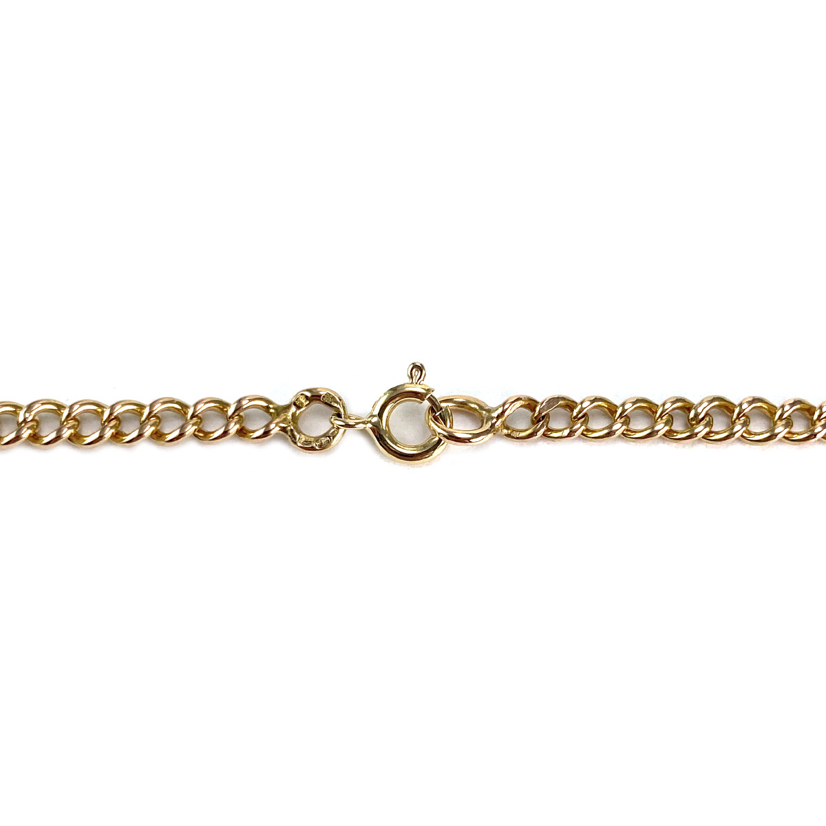 Tweedehands ketting van 750 geelgoud met forcat-schakels, 83 cm - afbeelding 3