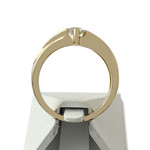 Solitaire d'occasion or 750 jaune diamant - vue 3