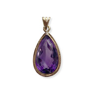Pendentif d'occasion or 750 jaune amethyste