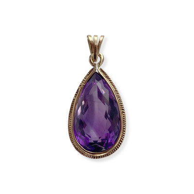 Pendentif d'occasion or 750 jaune amethyste