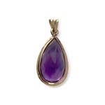 Pendentif d'occasion or 750 jaune amethyste - vue 2