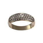 Bague d'occasion or 750 jaune diamants - vue 1