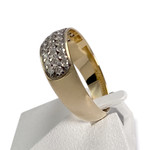 Bague d'occasion or 750 jaune diamants - vue 2