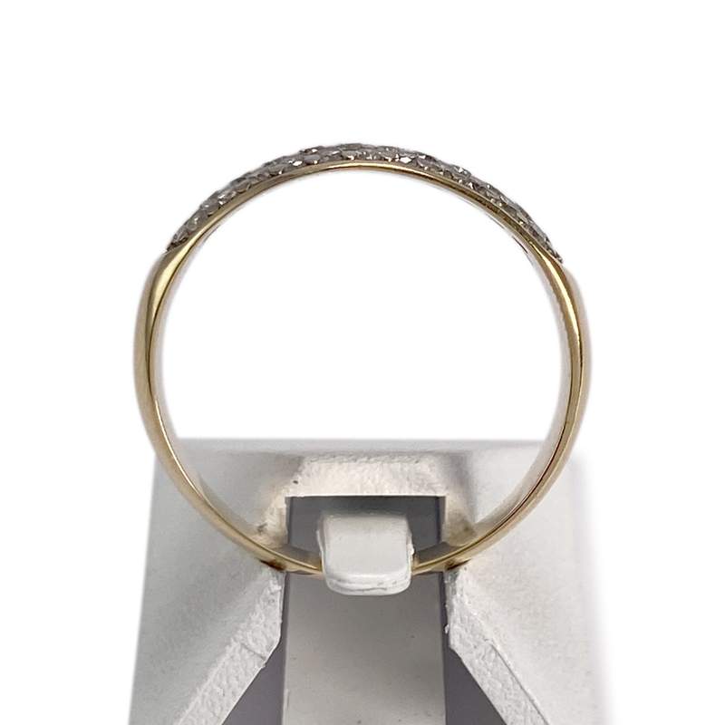Bague d'occasion or 750 jaune diamants - vue 3