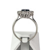 Bague d'occasion or 750 jaune saphir diamants - vue V3