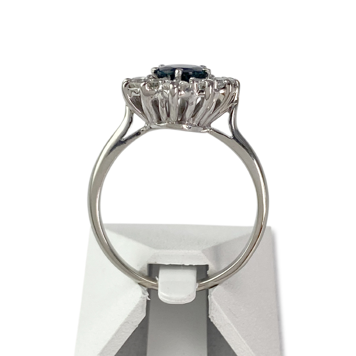 Bague d'occasion or 750 jaune saphir diamants - vue 3