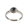 Bague d'occasion or 750 blanc diamant noir et blanc - vue V1