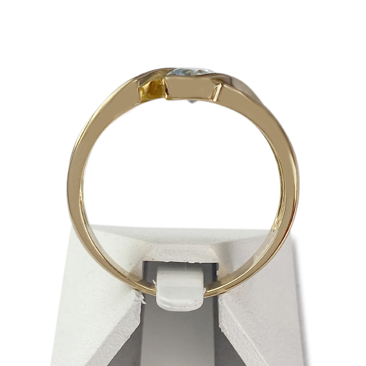 Bague d'occasion or 750 jaune topaze sky blue - vue 3