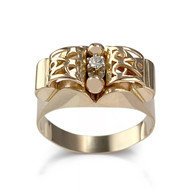 Bague d'occasion or 750 jaune tank diamant