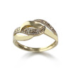 Tweedehands gouden ring 750 gele diamanten - bekijk 1.