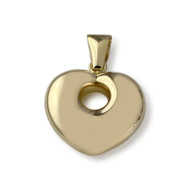 Tweedehands hart hanger in 750 geel goud