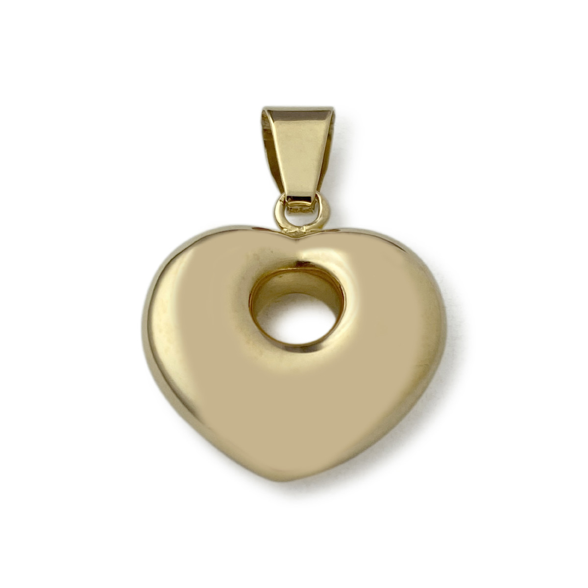 Pendentif coeur d'occasion or 750 jaune - vue 2