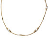 Collier d'occasion or 750 jaune maille fantaisie perles de culture - vue V1