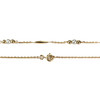 Collier d'occasion or 750 jaune maille fantaisie perles de culture - vue V3
