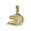 Second hand pendant 2 gold 750 horse zirconias - vue V2