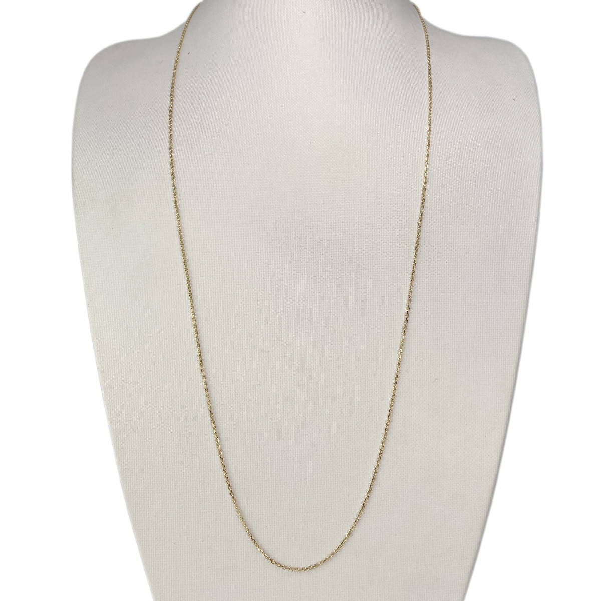Tweedehands ketting van 750 geelgoud met forcat-schakels, 65 cm - afbeelding 2