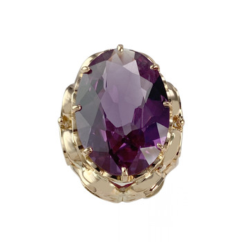 Bague d'occasion or 750 jaune pierre synthetique